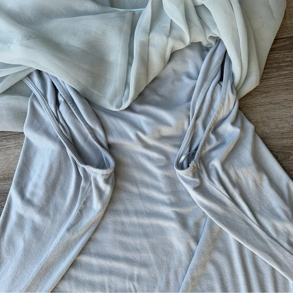 Michel Studio Light Blue Off The Shoulder Stretchy Top - Picture 14 of 14